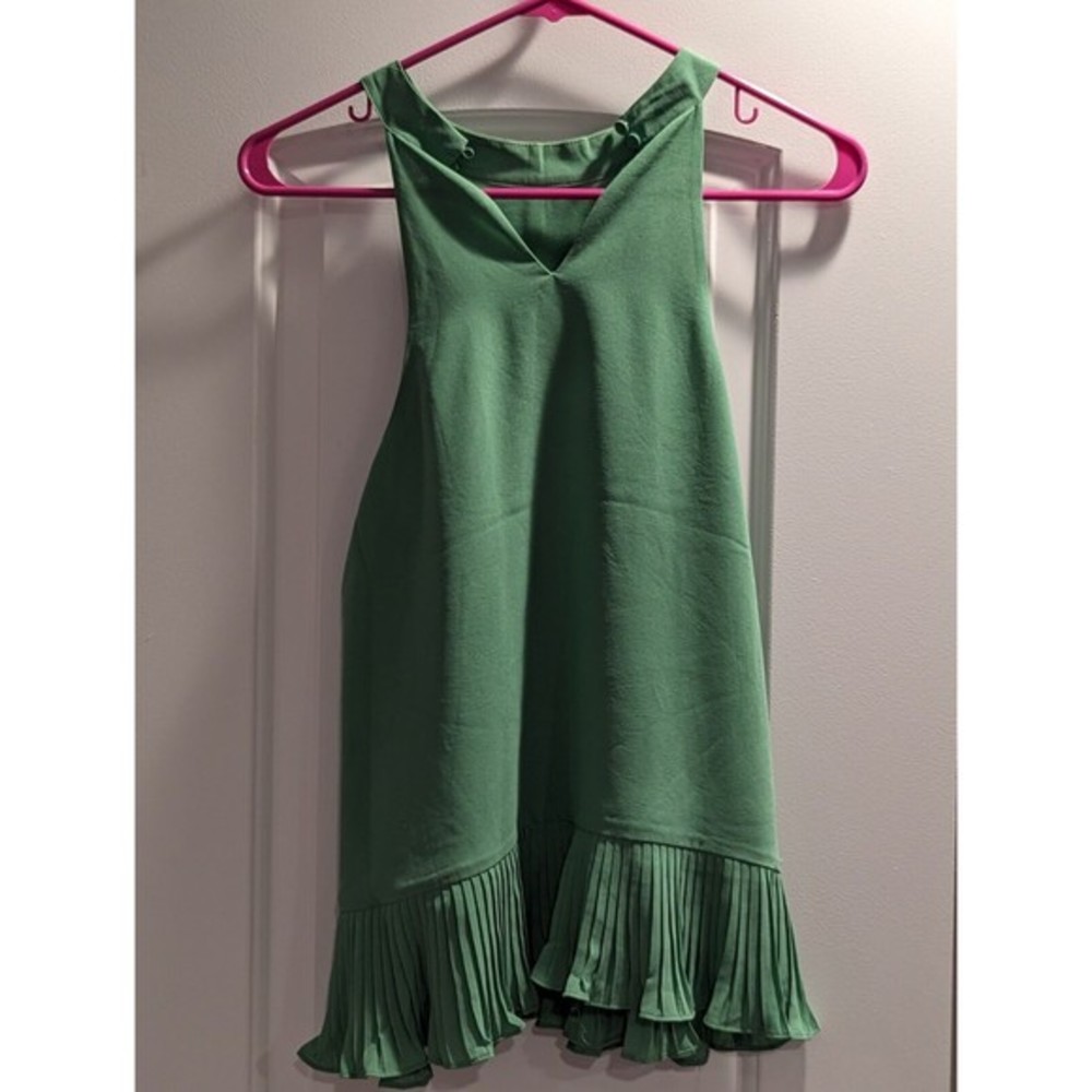 Naked‎ Zebra Lightweight Semi Sheer Women’s S Tank Top, Green